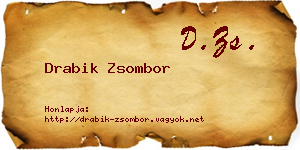 Drabik Zsombor névjegykártya